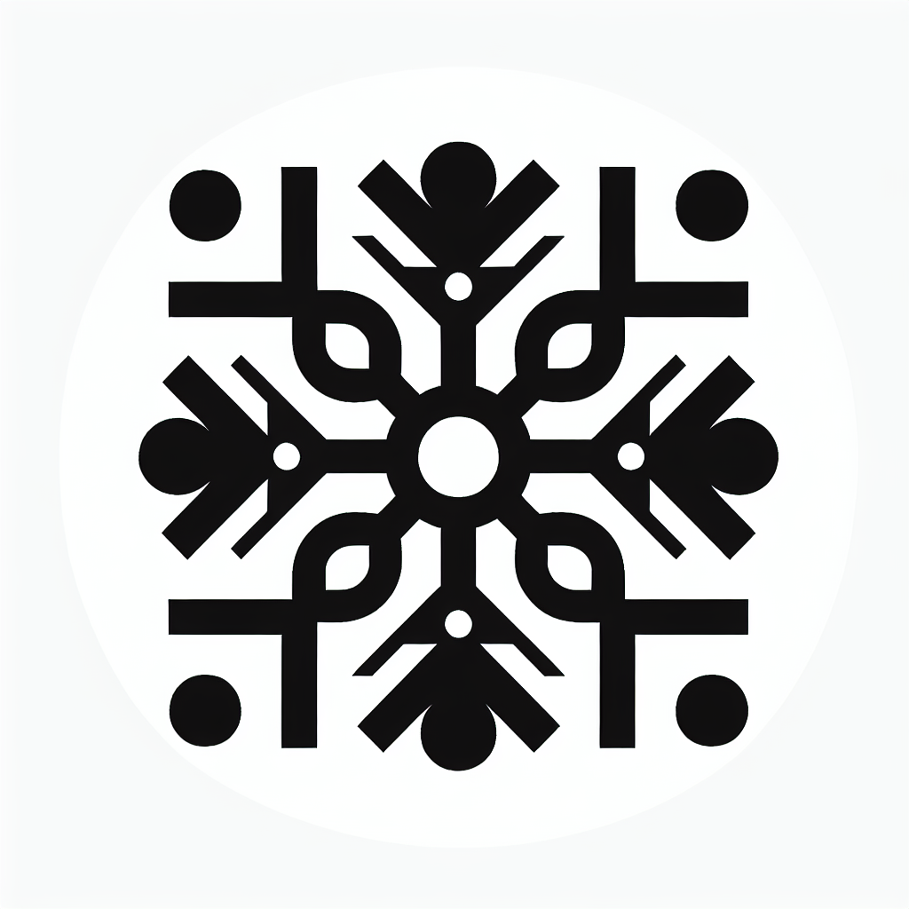 Symmetric Snowflake Logo