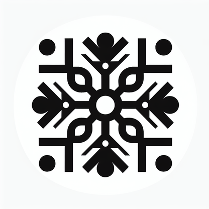 Symmetric Snowflake Logo