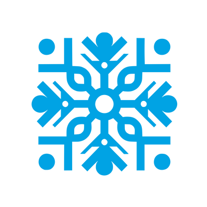 Symmetric Snowflake Logo #00a3e4