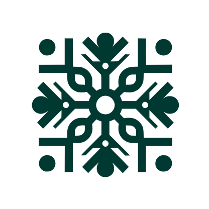 Symmetric Snowflake Logo #003932