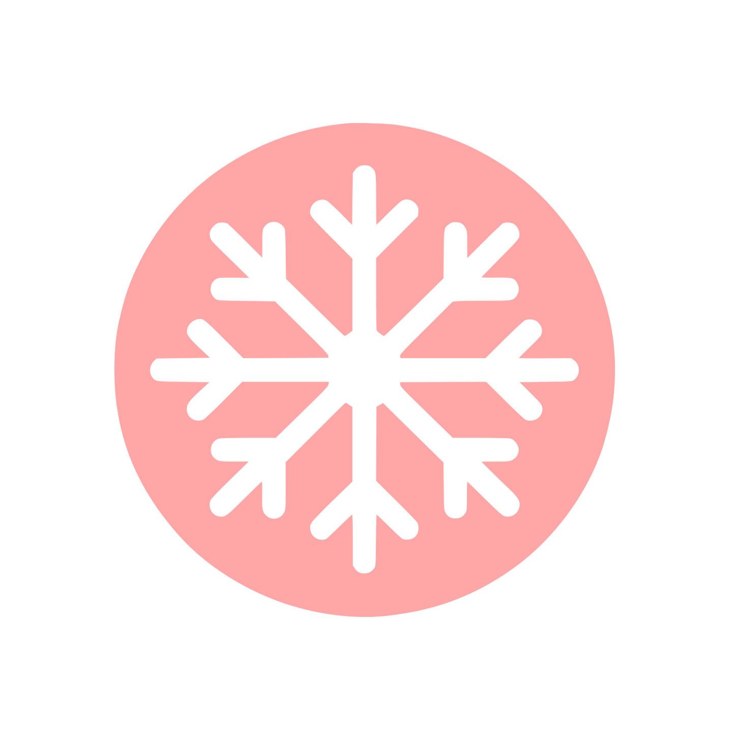 Snowflake Logo Design #ffa6a6