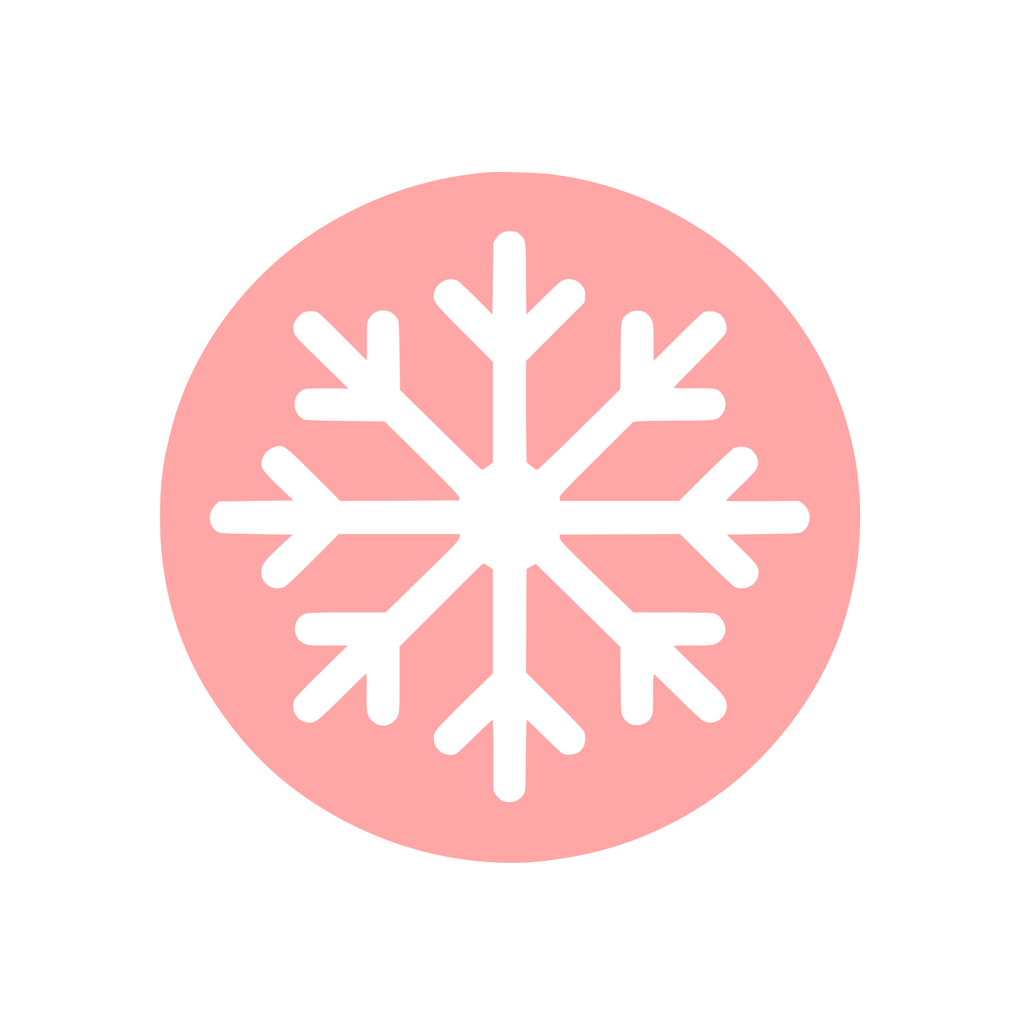Snowflake Logo Design #ffa6a6