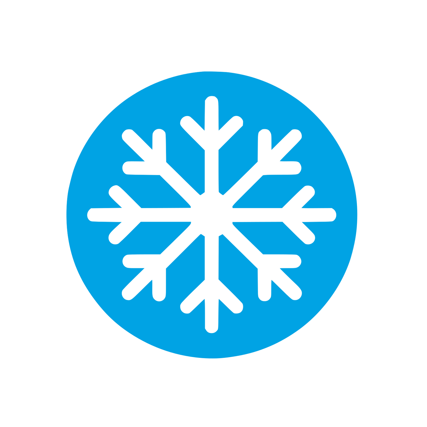 Snowflake Logo Design #00a3e4