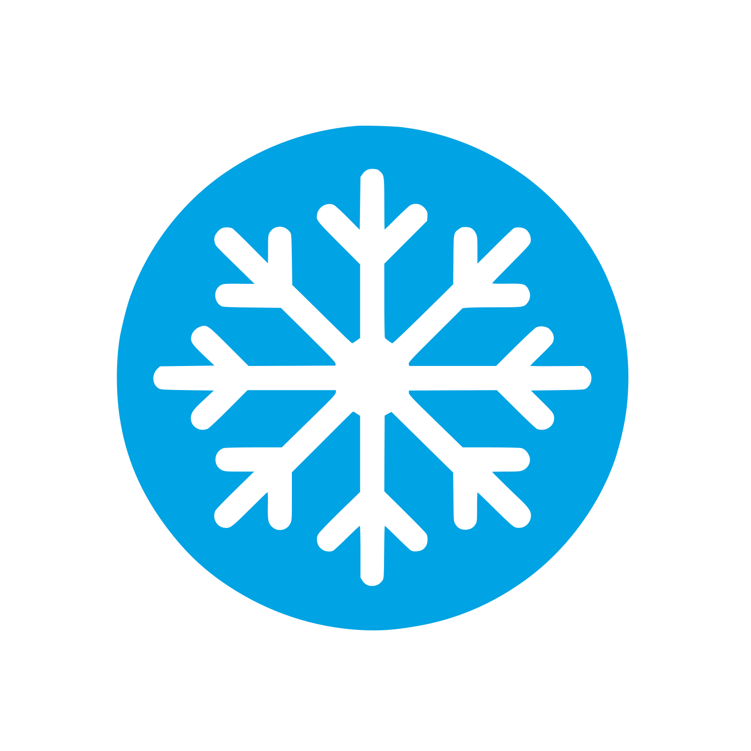 Snowflake Logo Design #00a3e4