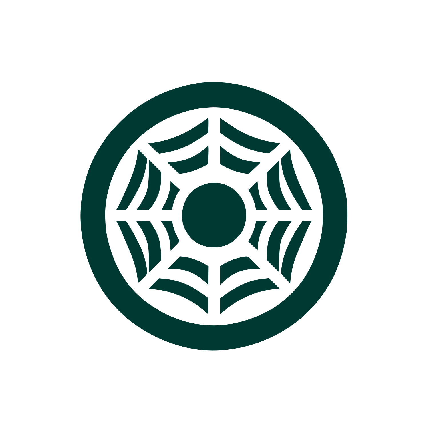 Spider Web Logo #003932