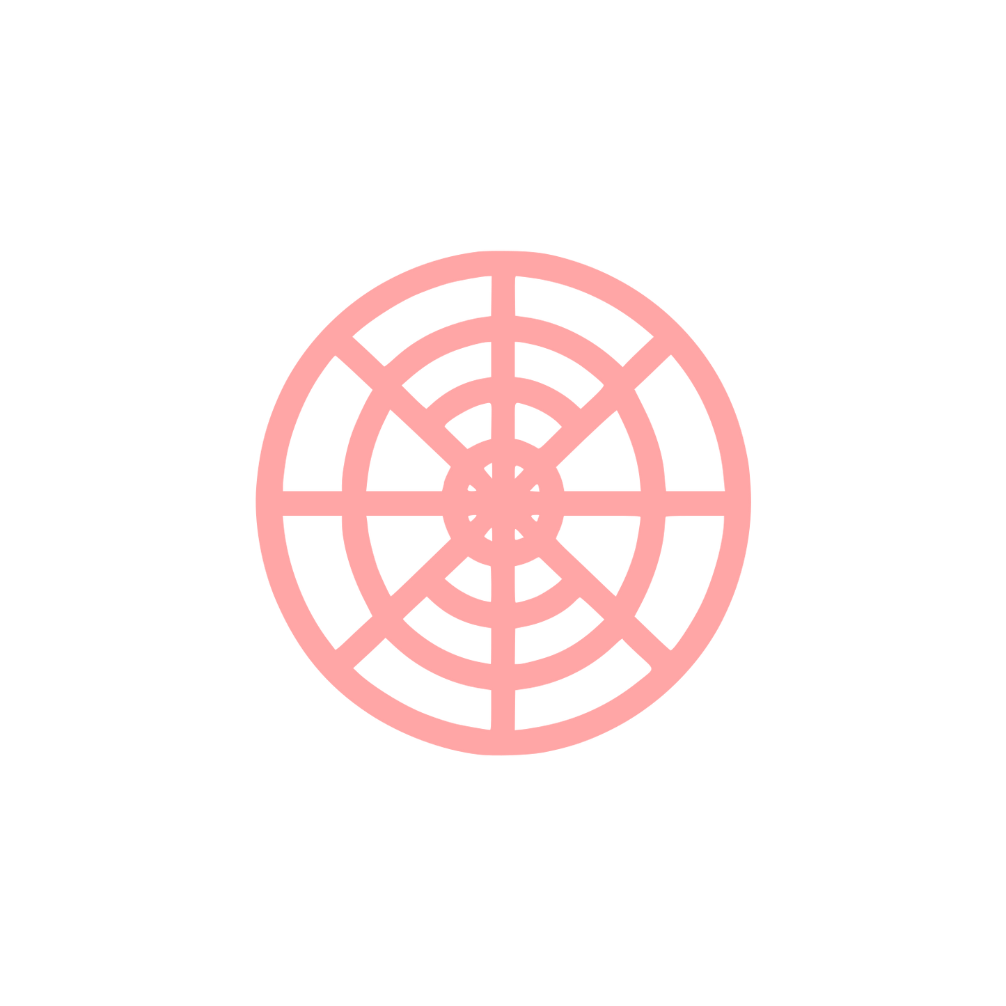 Spider Web Grid Logo #ffa6a6