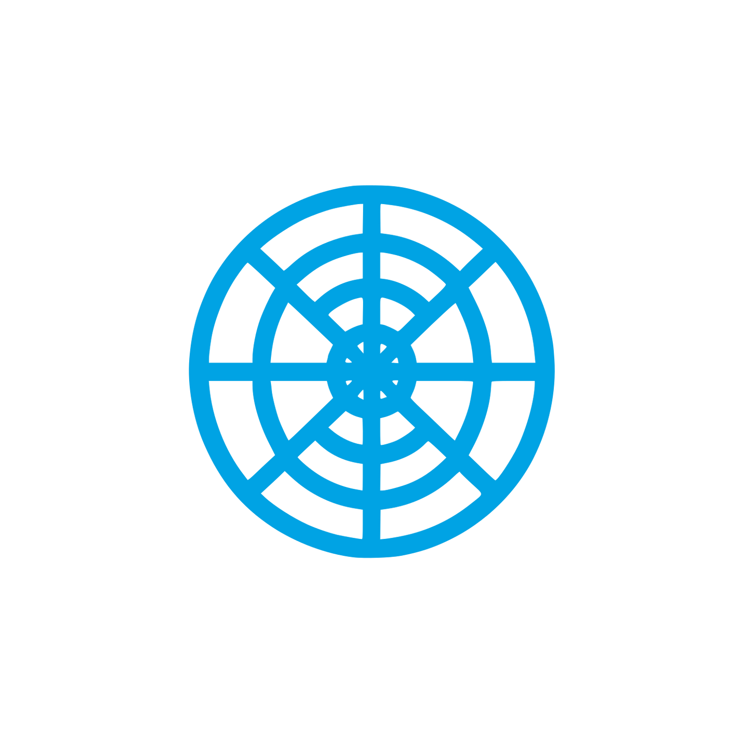 Spider Web Grid Logo #00a3e4