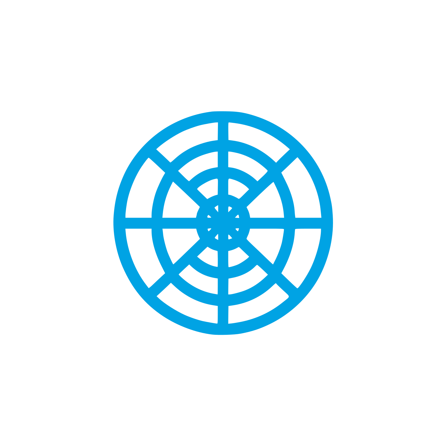 Spider Web Grid Logo #00a3e4