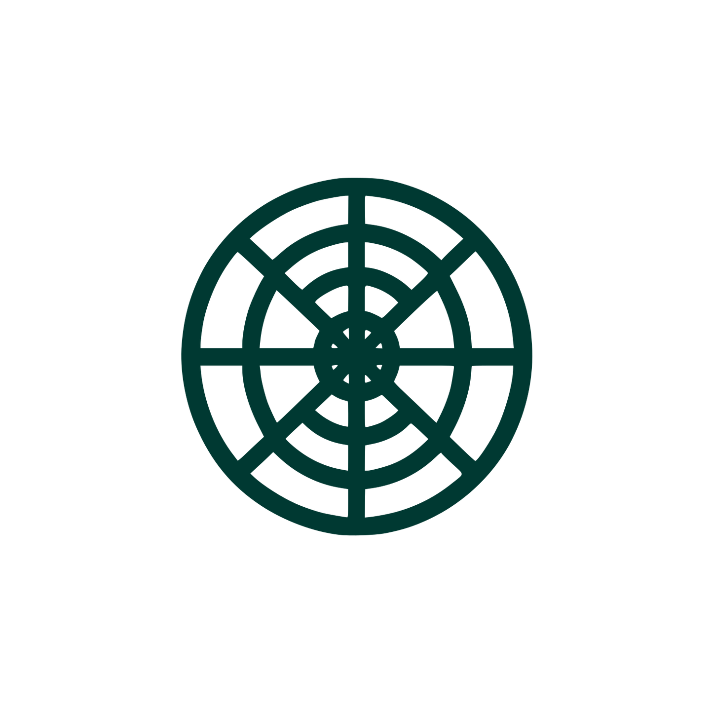 Spider Web Grid Logo #003932