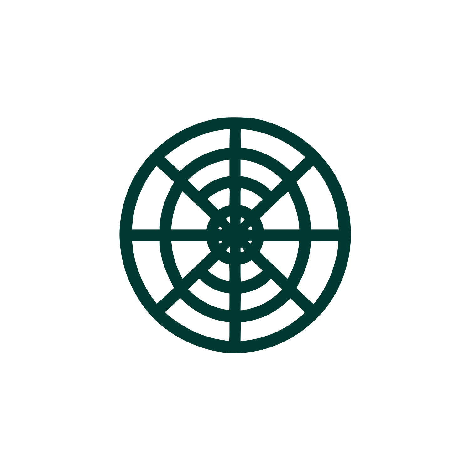 Spider Web Grid Logo #003932
