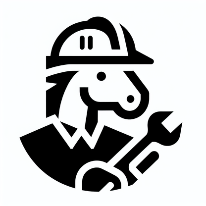 Horse Hard Hat Wrench Logo
