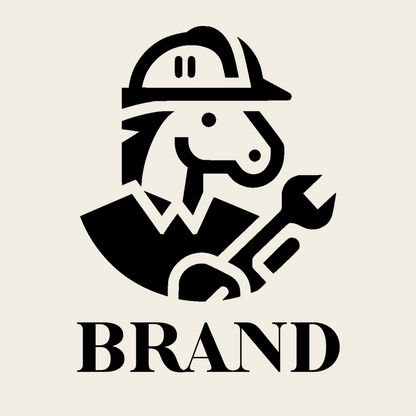 Horse with Hard Hat and Wrench Logo preview
