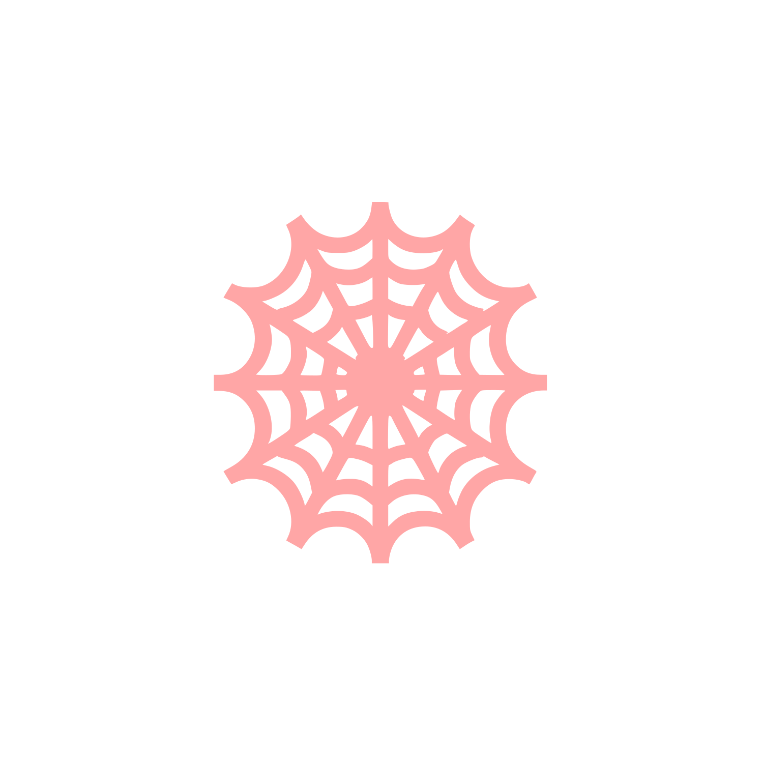 Spider Web Logo #ffa6a6