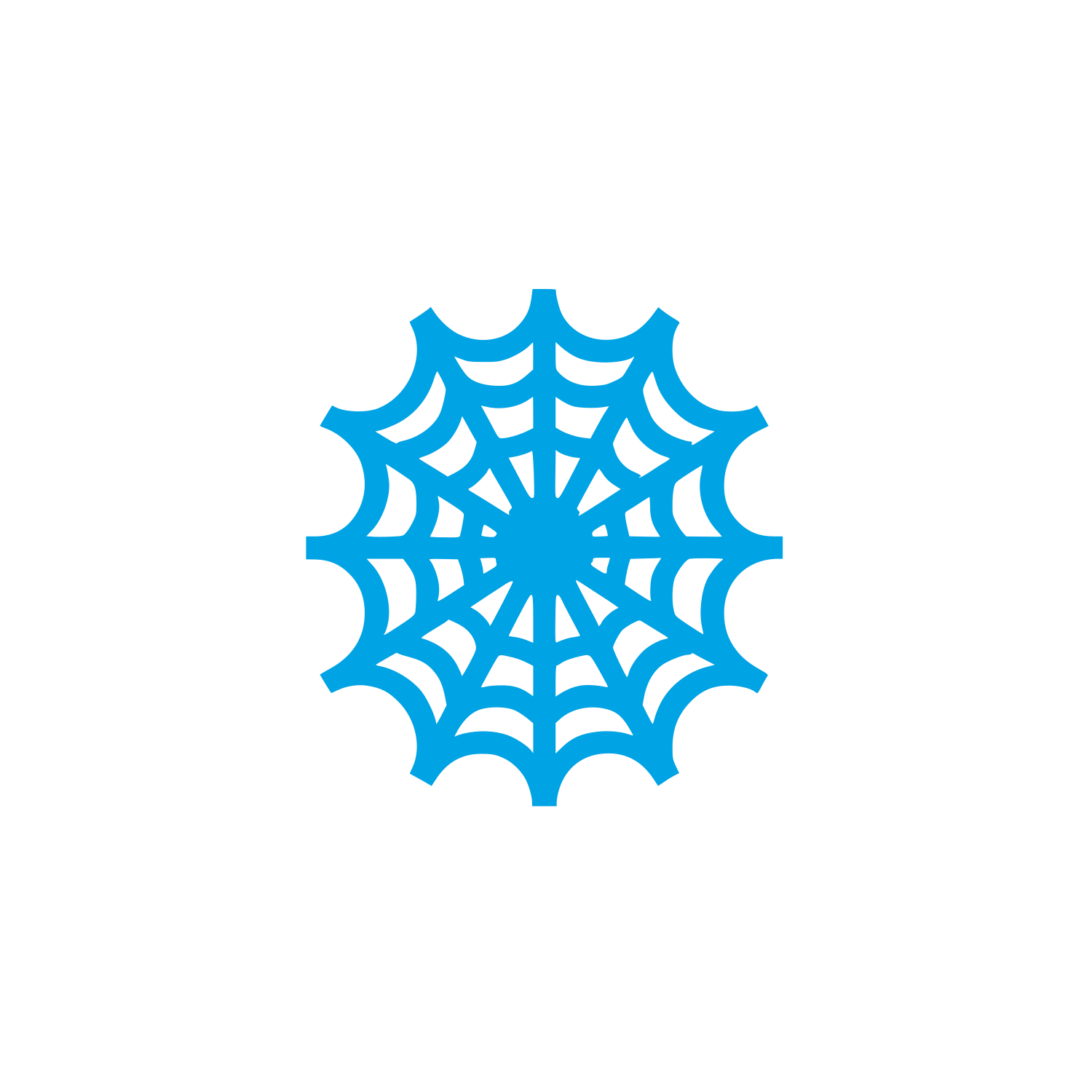 Spider Web Logo #00a3e4