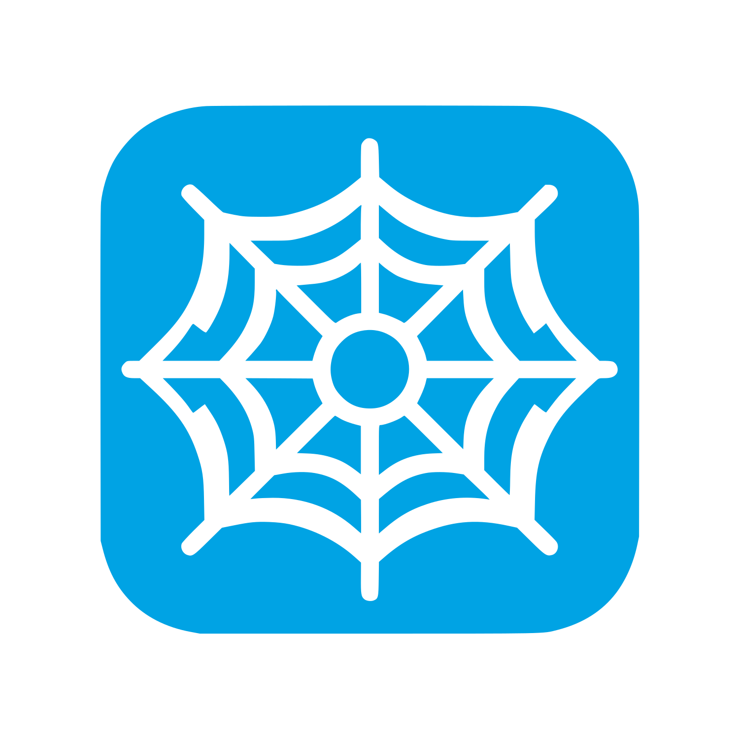 Web Spider Logo #00a3e4