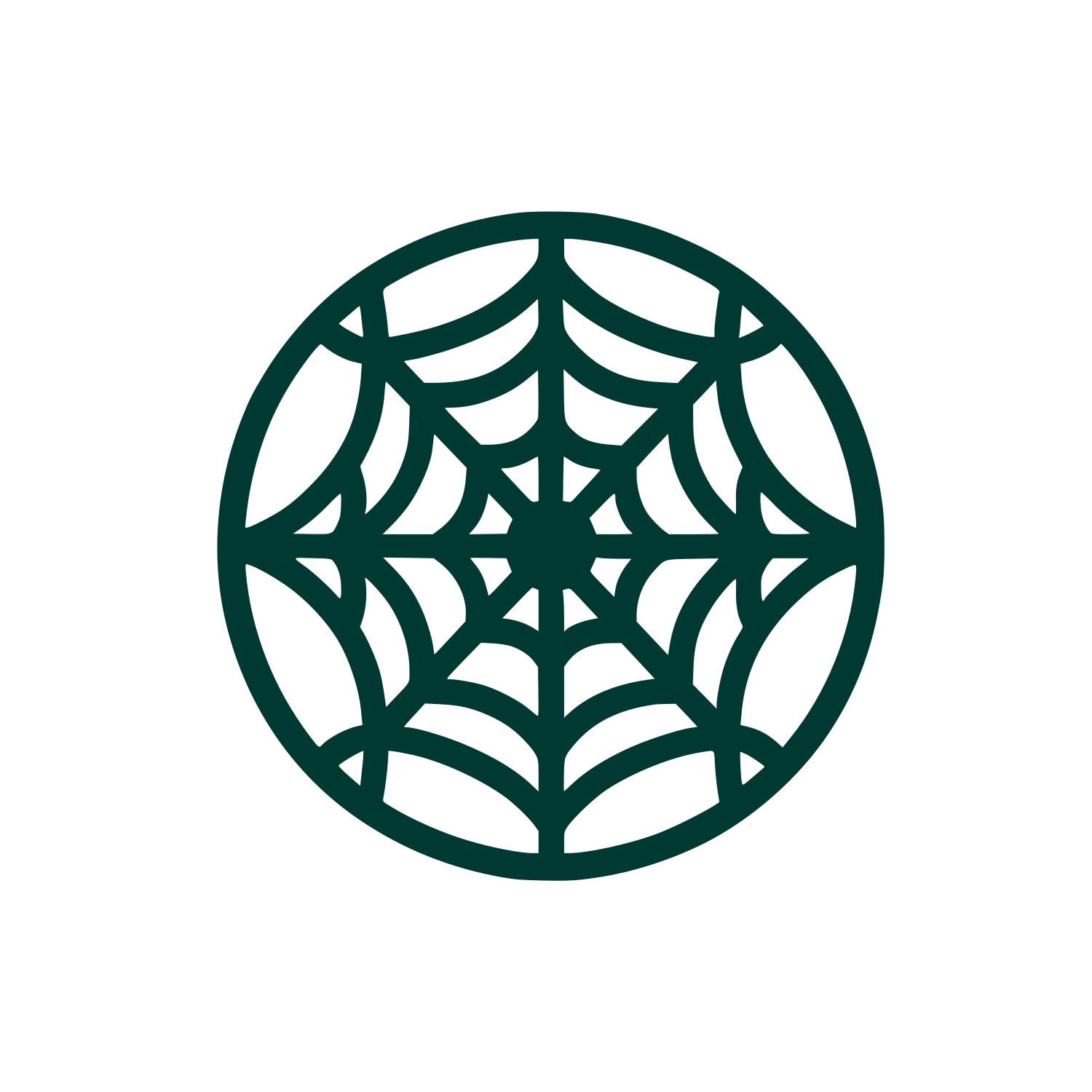 Spider Web Logo #003932