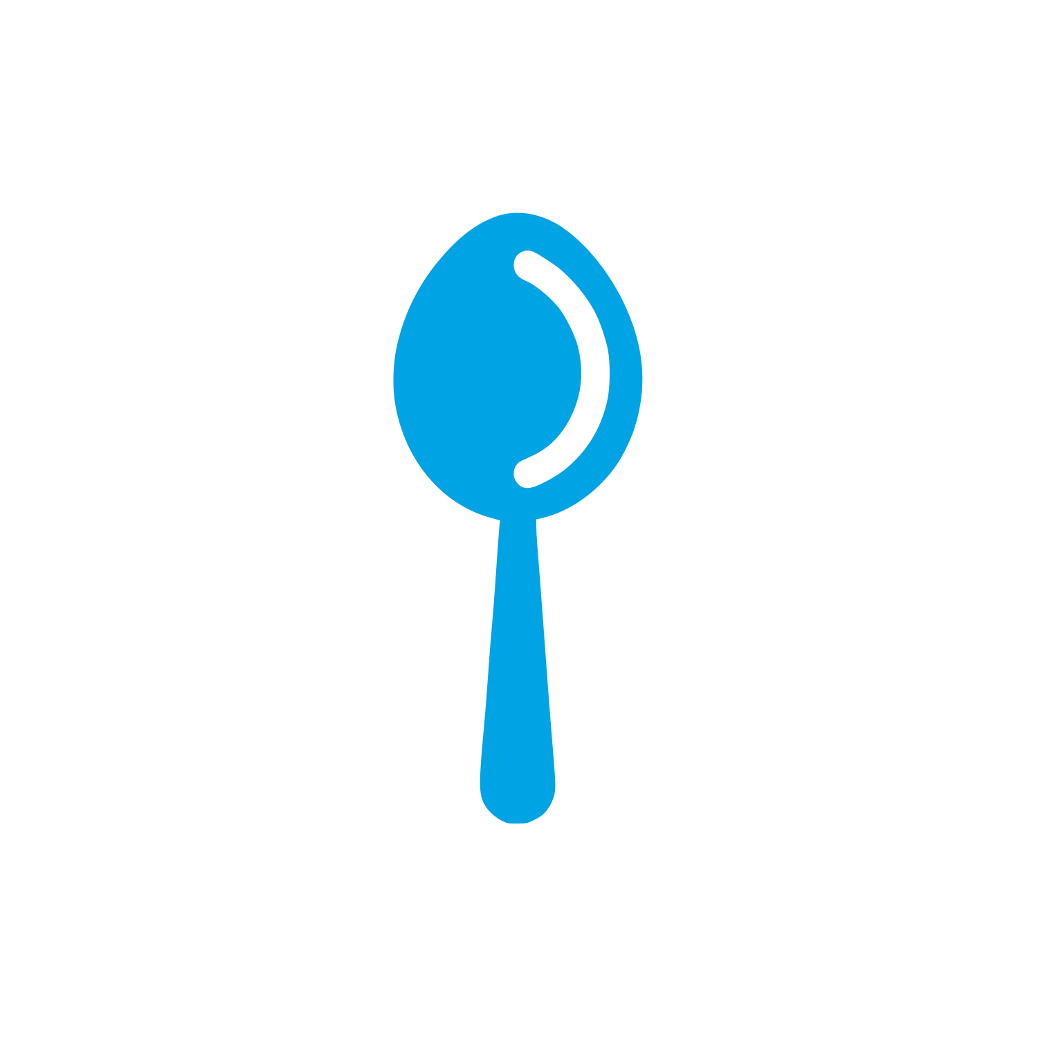 Simplified Spoon Logo #00a3e4