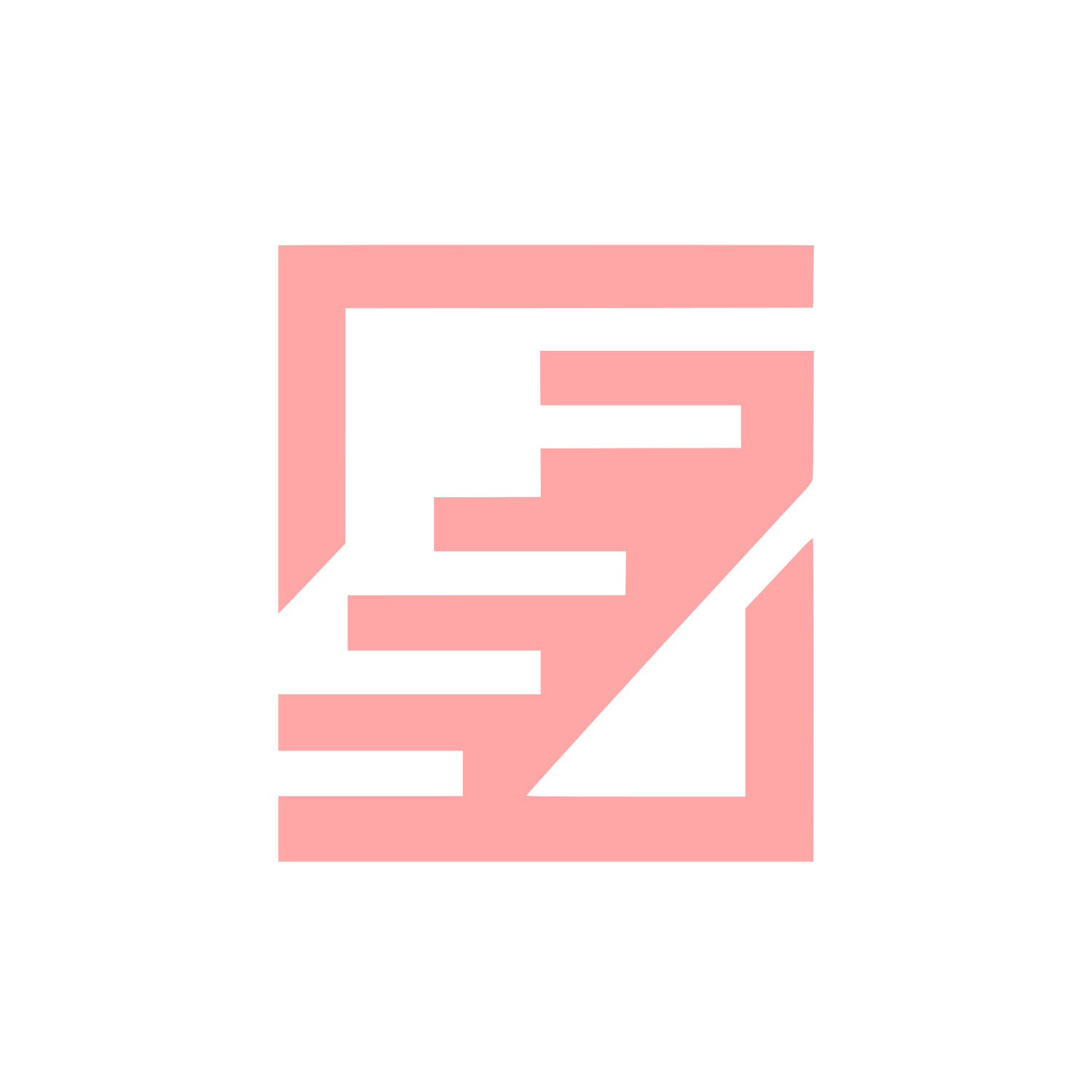Stairs Letter Logo #ffa6a6