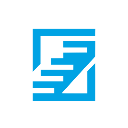 Stairs Letter Logo #00a3e4