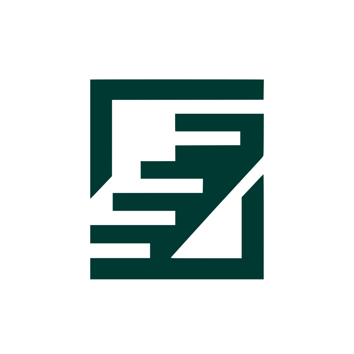 Stairs Letter Logo #003932