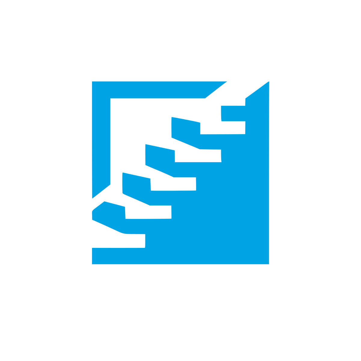 Staircase Building Logo #00a3e4