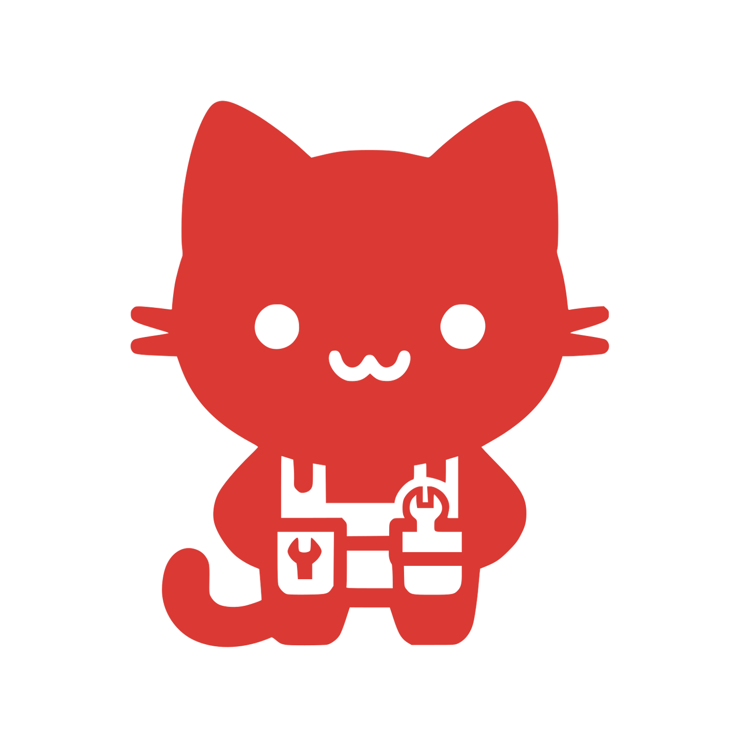 Cat Holding Wrenches Logo #DB3A34