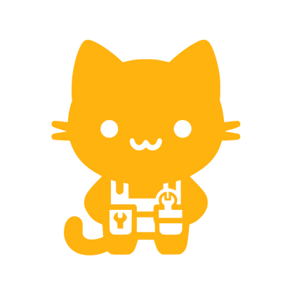 Cat Holding Wrenches Logo #FFB30F