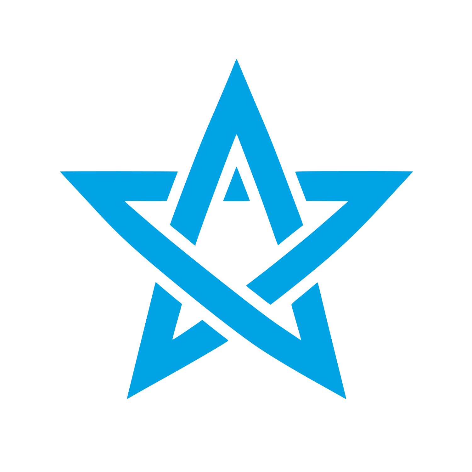 Abstract Star Logo #00a3e4