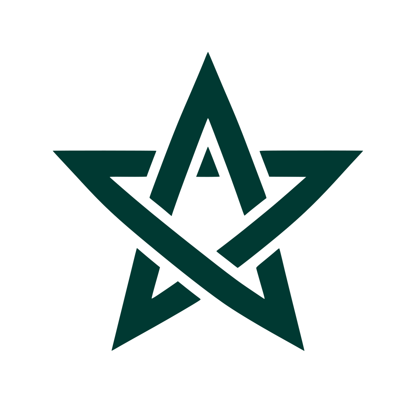 Abstract Star Logo #003932