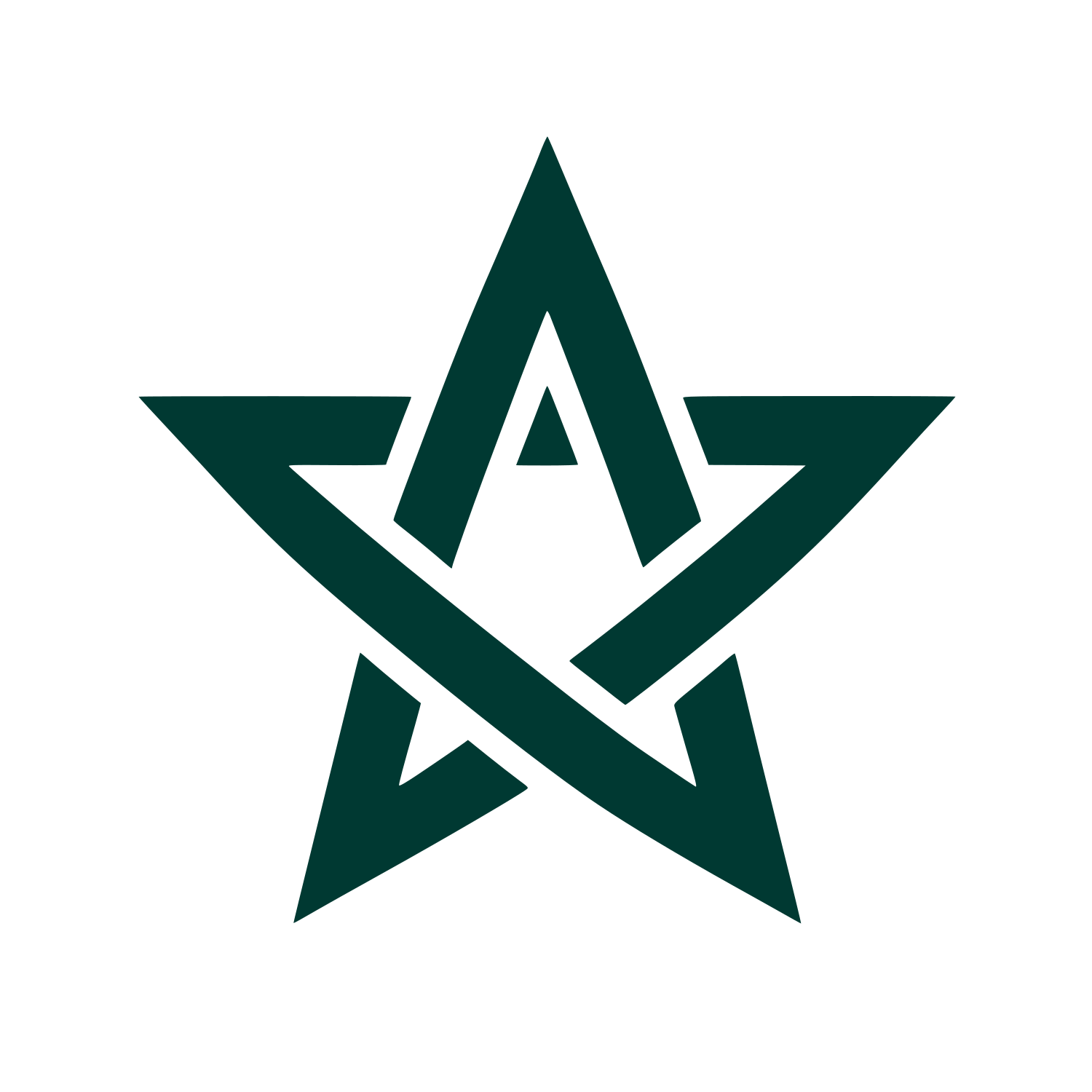 Abstract Star Logo #003932