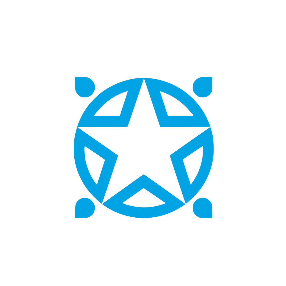 Star Emblem Logo #00a3e4