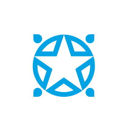 Star Emblem Logo #00a3e4