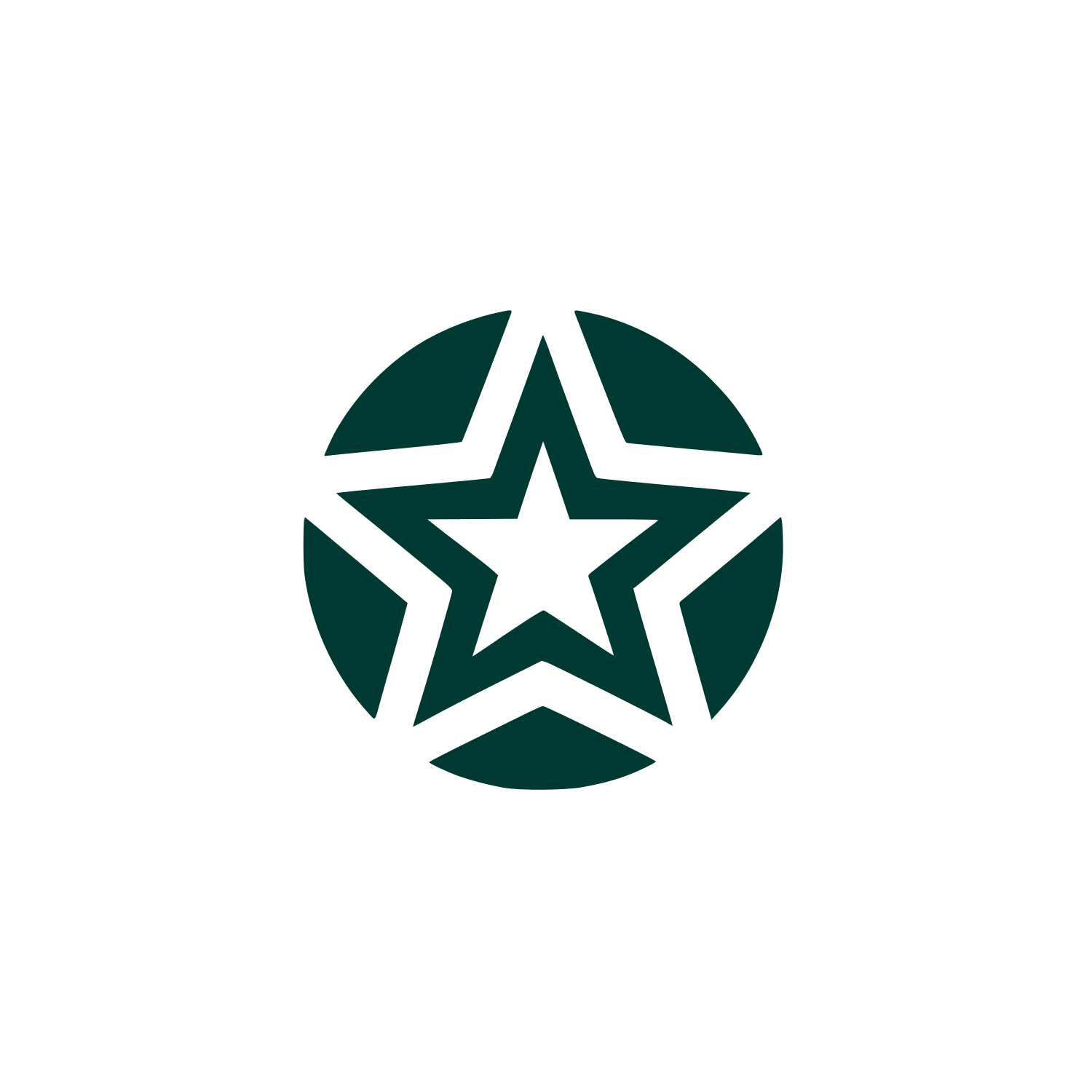 Abstract Star Logo #003932