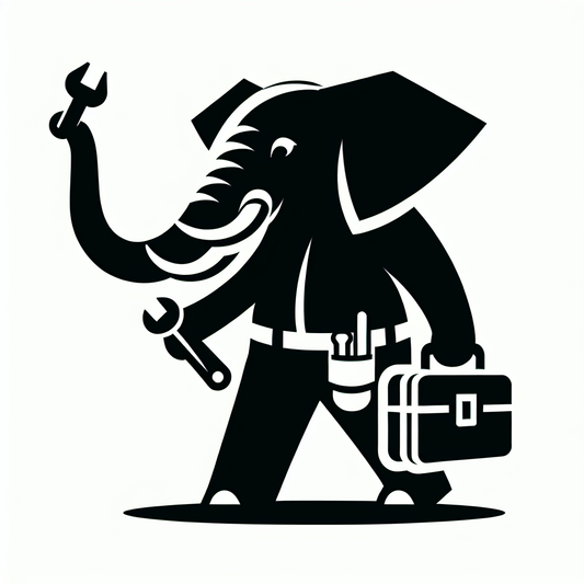Elephant Mechanic Wrench Logo