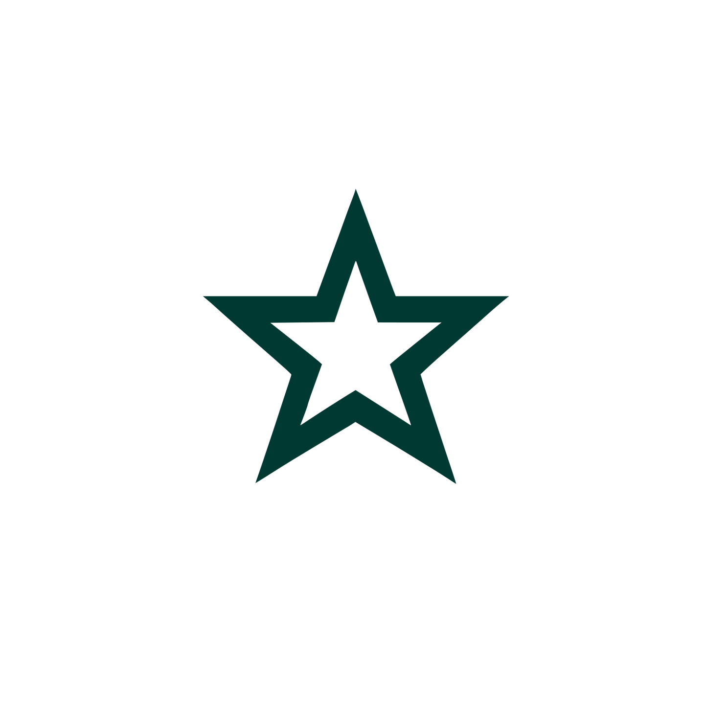 Black Star Logo #003932