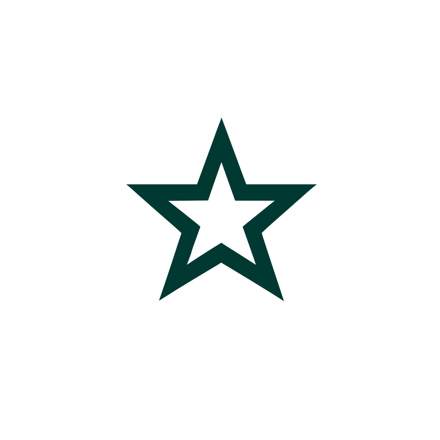 Black Star Logo #003932