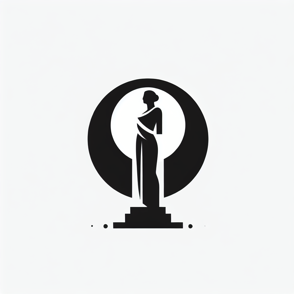 Statue Silhouette Logo