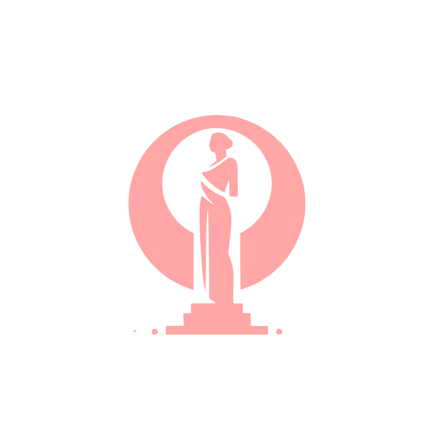 Statue Silhouette Logo #ffa6a6