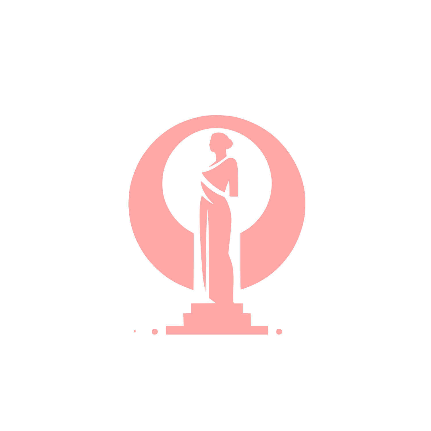 Statue Silhouette Logo #ffa6a6