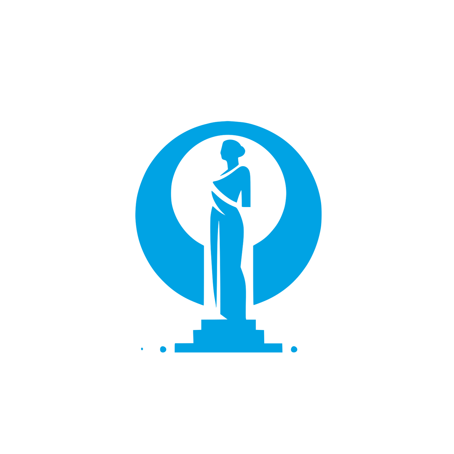 Statue Silhouette Logo #00a3e4