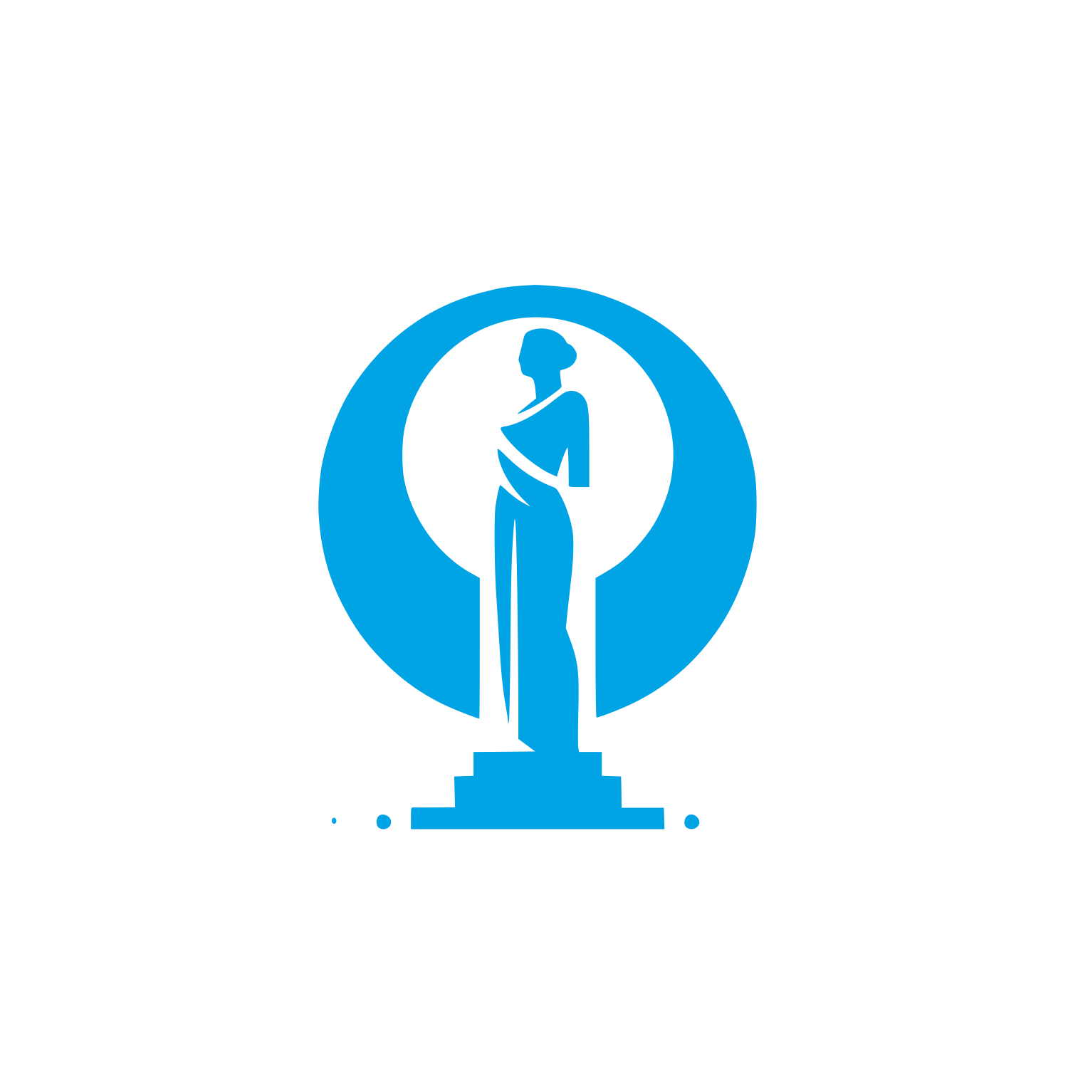 Statue Silhouette Logo #00a3e4