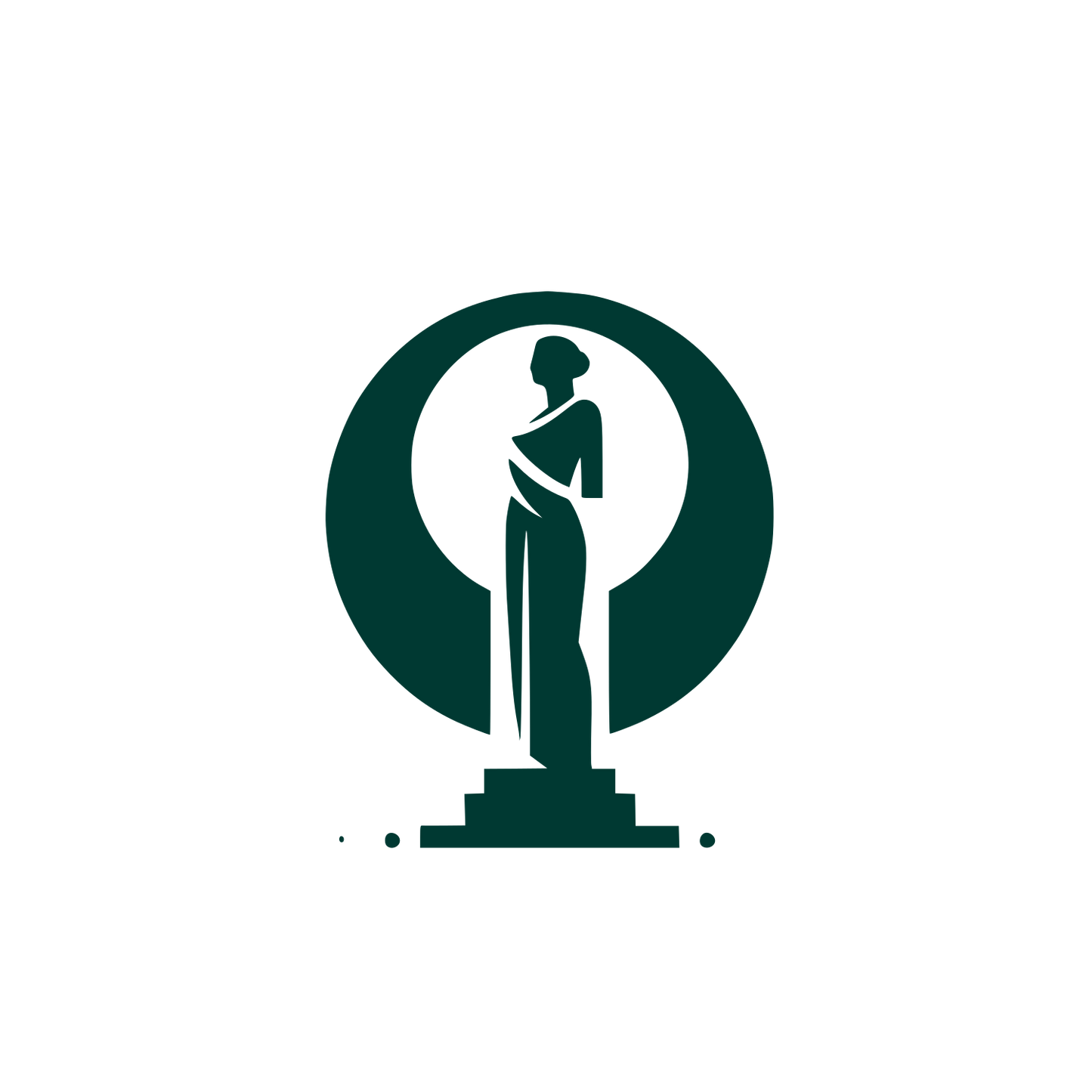 Statue Silhouette Logo #003932
