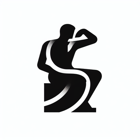 Thinker Statue Logo