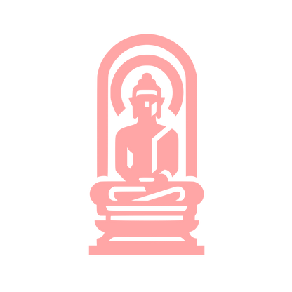 Buddhist Temple Logo #ffa6a6
