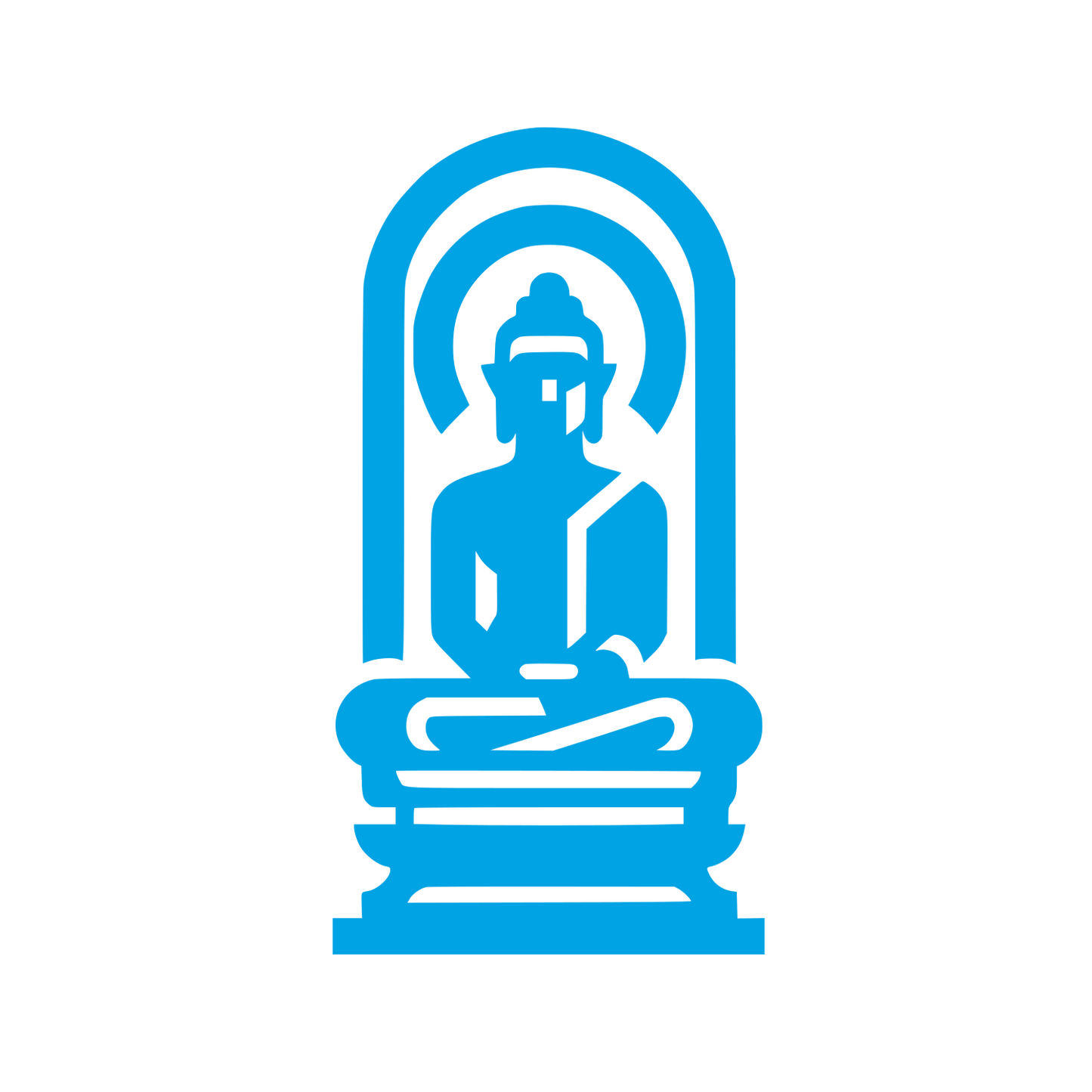 Buddhist Temple Logo #00a3e4