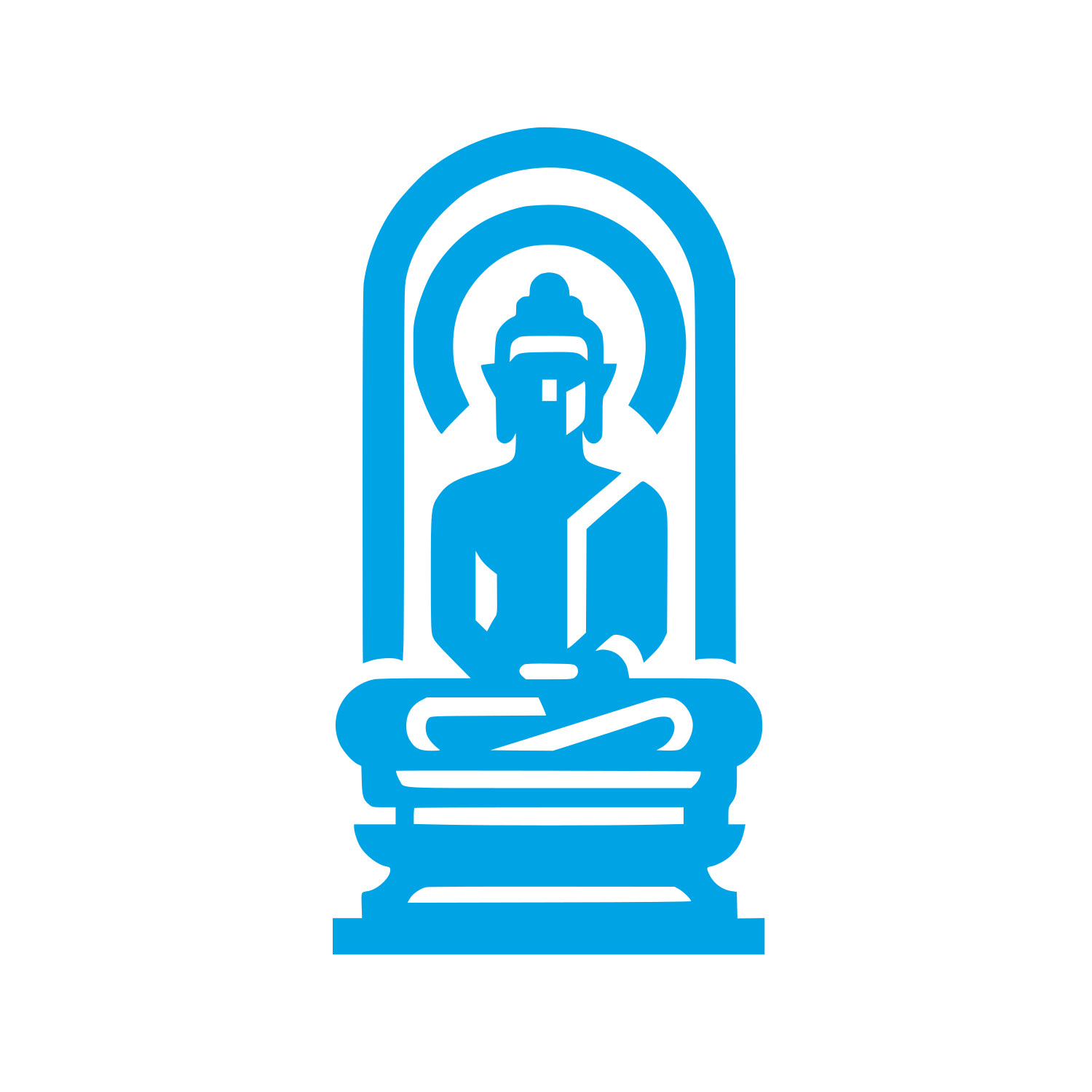Buddhist Temple Logo #00a3e4