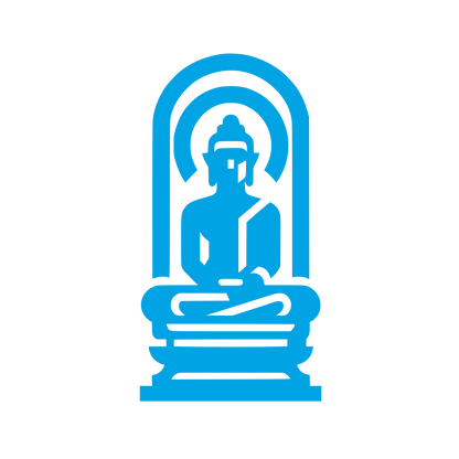 Buddhist Temple Logo #00a3e4