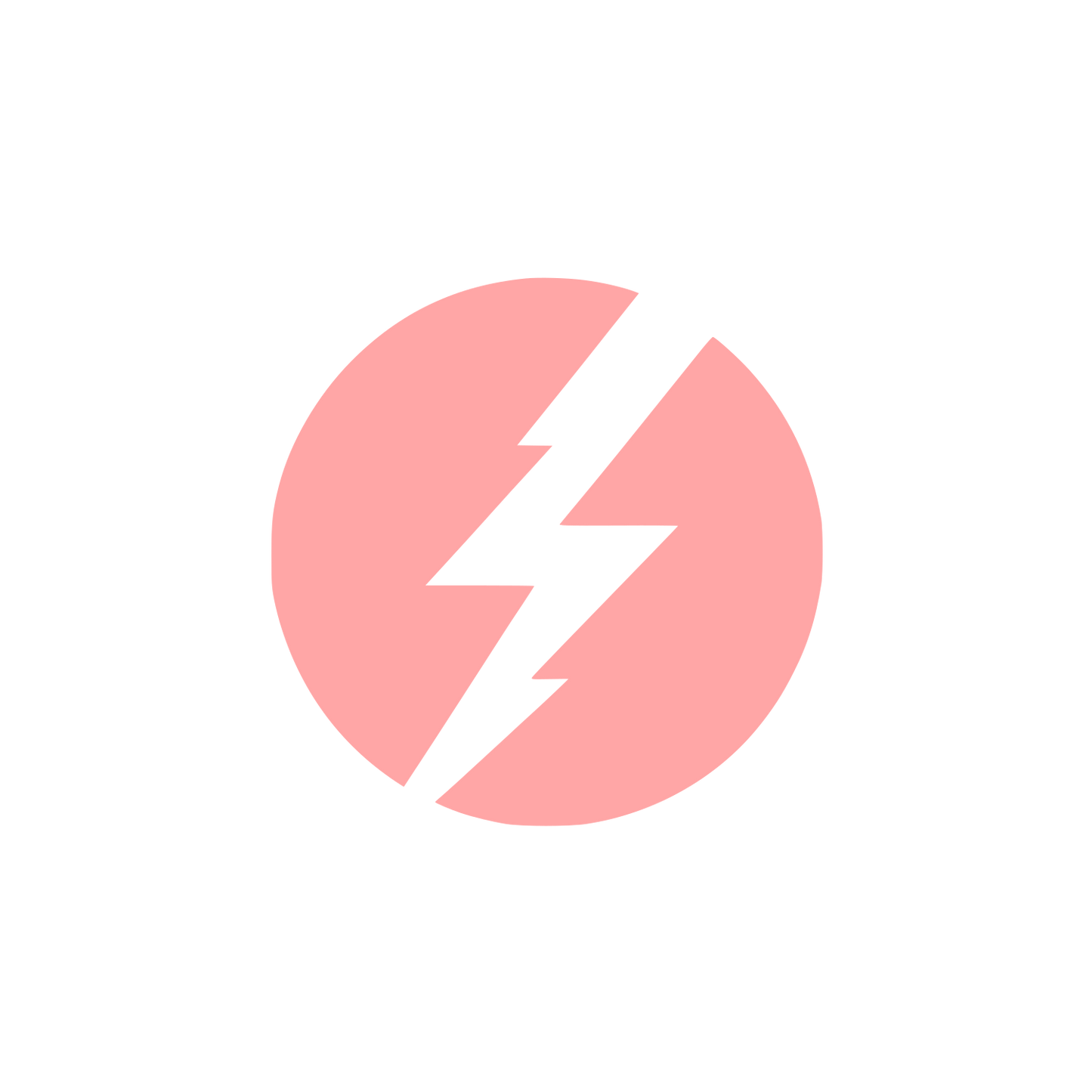 Black Lightning Logo #ffa6a6