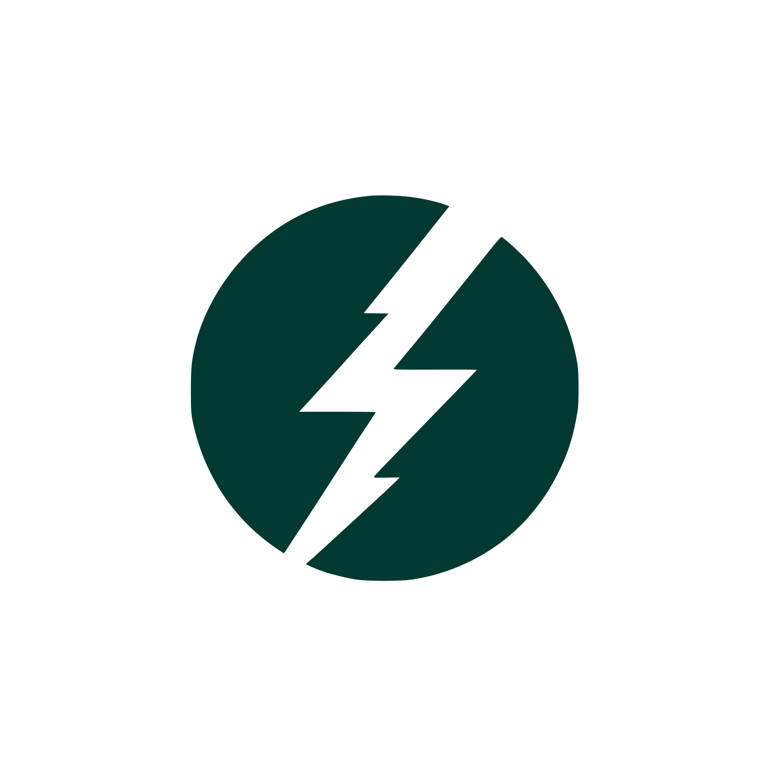 Black Lightning Logo #003932