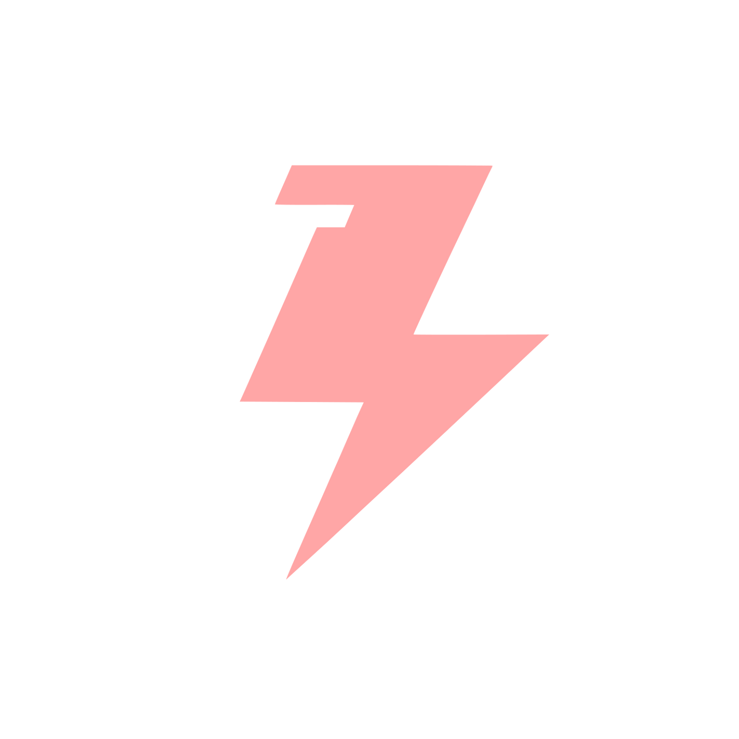 Lightning Bolt Logo #ffa6a6